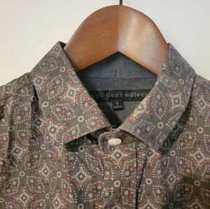 Impatient Wolves gray medallion pattern long sleeved shirt